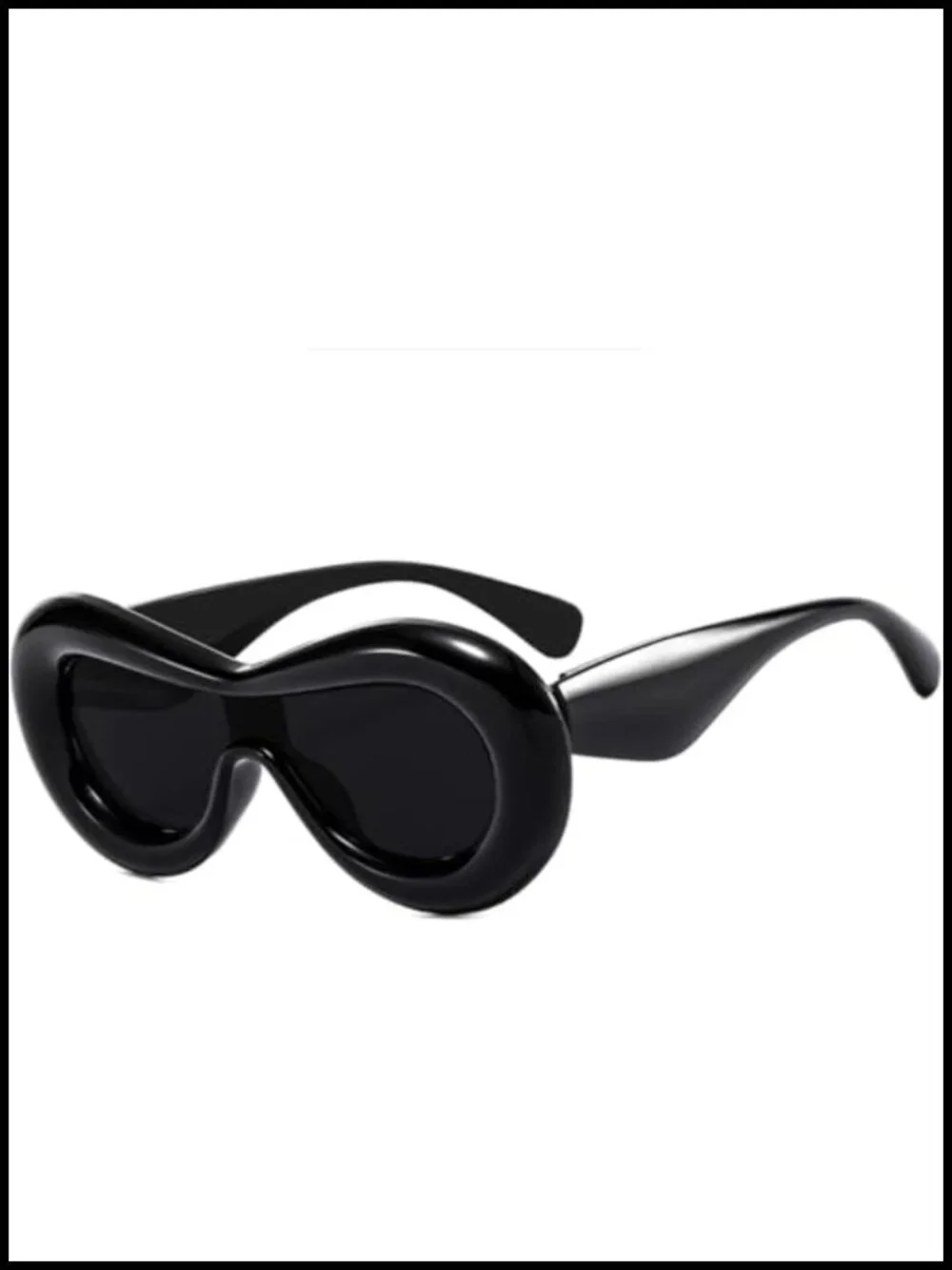 Retro Oval Oversized Shield Sunglasses with UV400 Protection